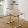 Electric Standing Desk 100 x 60 cm, Height Adjustable Sit Stand Desk with 3 Memory Presets, Home Office Computer Desk, White Frame with Oak Top Image 9