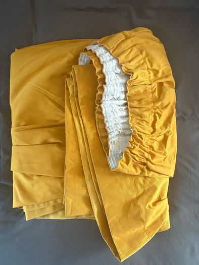 Mustard yellow curtain