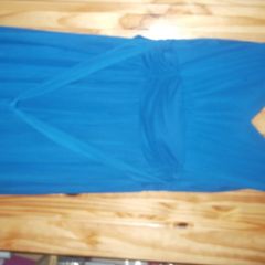 Blue Grecian style occasion dress