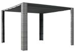 Gazebo with Roof Poly Rattan 300x300x200 cm Grey and Anthracite