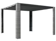 main image for ad Gazebo with Roof Poly Rattan 300x300x200 cm Grey and Anthracite
