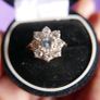 Vintage 9ct Yellow Gold 375 Cubic Zirconia Cluster Ring 5.0g Image 3