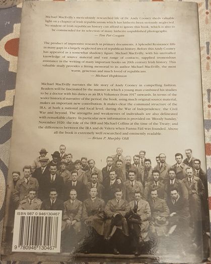 A Splendid Resistance: The Life Of IRA Chief Of Staff Dr. Andy Cooney by Michael MacEvilly