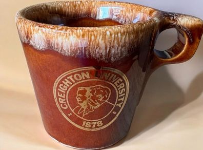 Vintage Hull Pottery Brown Drip Mug
