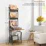 Brown Vinyl Record Storage with Player Stand 200 Albums Vinyl Record Holder Cabinet with Wall Mount, Record Player Table for Living Room or Bedroom Image 2