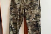Camo cargo pants/trousers, size UK 8-10