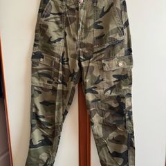 Camo cargo pants/trousers, size UK 8-10
