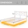 Floating Bed Frame with LED Lights and Charging Station Image 2