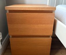 Pair of Malm bedside lockers