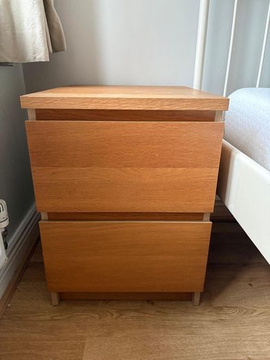 Pair of Malm bedside lockers