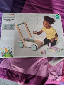 Wooden baby walker