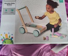 Wooden baby walker