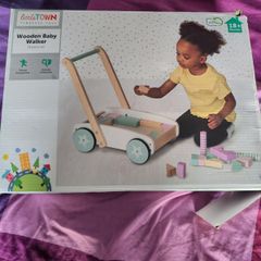 Wooden baby walker