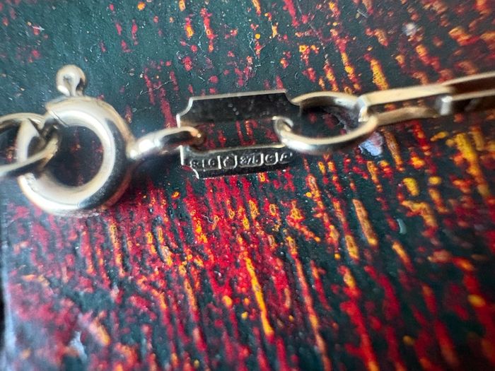Vintage 9k Gold box necklace