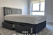 New Kingsize Bed With Headboard And Mattress
