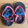 Cotton on Kids' Pink & navy polka dot Flip Flops Size 7 EUR 24 BNWOT Image 3