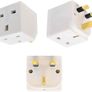 2 Way 3 Pin Power Plug Adaptor Splitter 13A Multi Wall Plug Cube 3 pins Socket Splitter Extension Plug adaptor UK Socket Splitter Block for Kitchen, Home, Office etc (pack of 1) Image 3