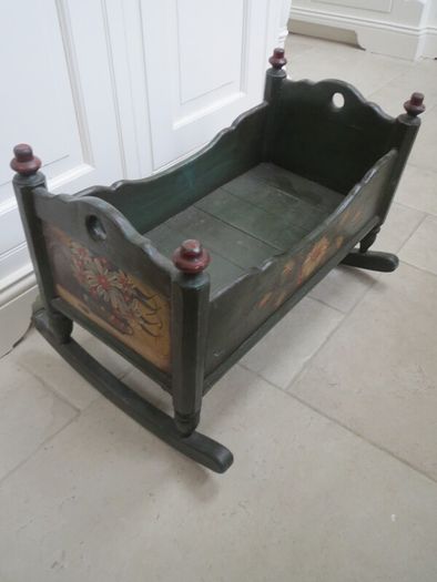 Vintage/Antique Wood Rocking Doll Cradle