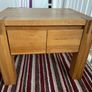 Pair of Large Oak Bedside Tables with 2 Drawers Image 2