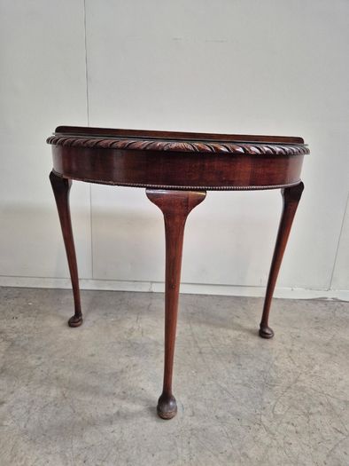 Vintage Half Moon Console Table