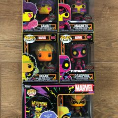 Funko X-Men Blacklight Bundle (5 Pops & T-Shirt)