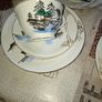 Japanese Kutani Porcelain 15pc Tea Set hand-painted landscape scene with gold gilded details Image 5