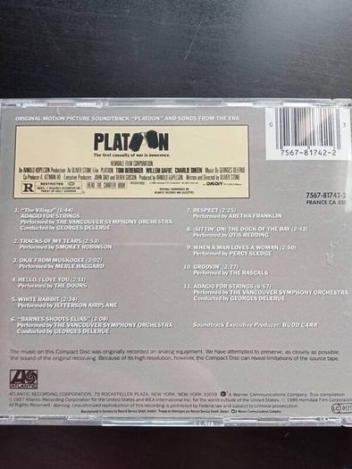 Platoon Soundtrack OST CD