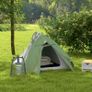 Double Layer Camping Tent, 1-2 Man Backpacking Tent with Carry Bag, 2000mm Waterproof and Lightweight, Green Image 3