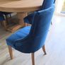 Next Plush Velvet Navy Dining Chairs Image 2