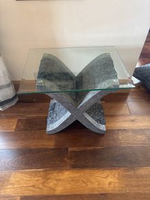 Glass & stone table