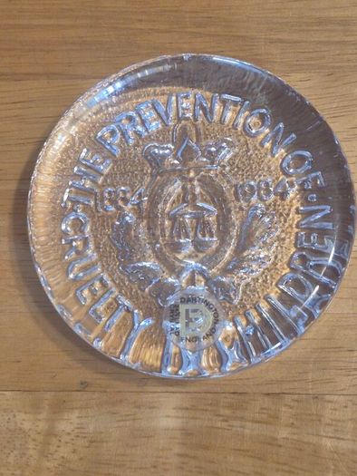 The Prevention Of Cruelty To Children 1884-1984 Paperweight