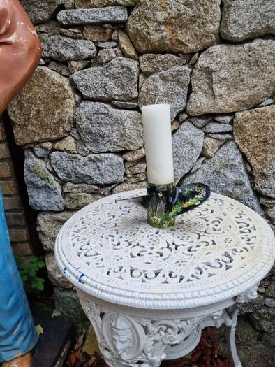 boat propeller hand painted candle holder