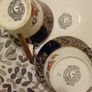 6 vintage pottery plates, saucers, 5 cups, 1 sugar bowl & jug Image 2