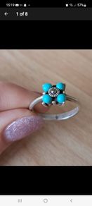 vintage sterling silver and turquoise ring