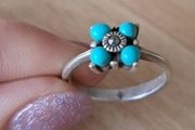 vintage sterling silver and turquoise ring