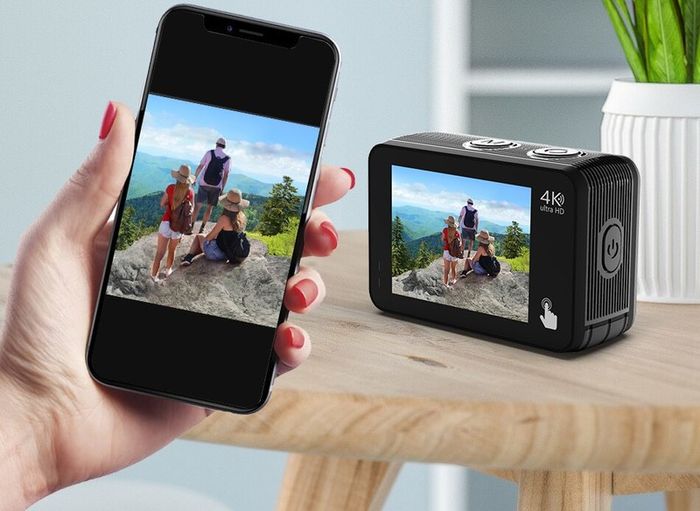 Action Camera K80 4K Dual Screen WiFi 5m Body Waterproof 60FPS 20MP 2.0 Touch LCD EIS Remote Control 4X Zoom Sports Cam