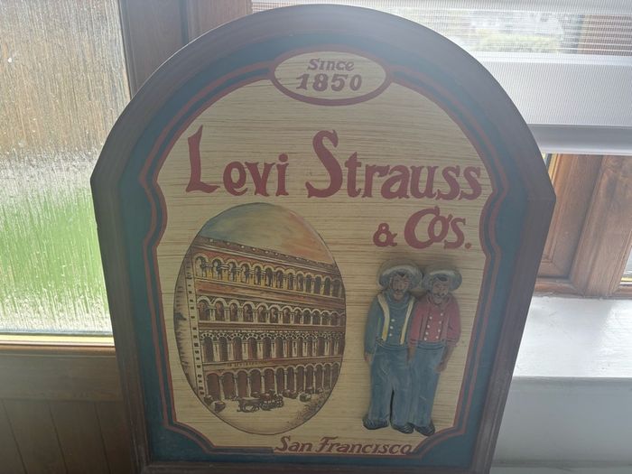 Levi Strauss advertising wooden 3d sign