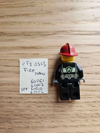 lego cry0343 fireman, set 60061, 60003, 60010, 60002