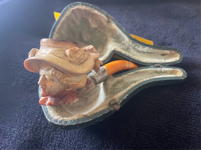 antique collection of clay  pipes