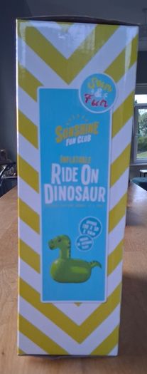 Inflatable ride on dinosaur