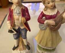 Pair of vintage colonial figures