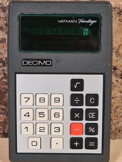 Vintage Decimo Vatman Vantage Electronic Calculator 1970's