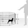 NEW SALE | 8 Panel Playpen Suitable for Dogs/Puppies/Cats & Rabbits foldable ideal for Indoor/Outdoor use puppy play pen (76cm, Black) Image 7