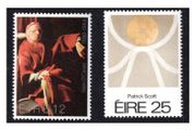 1980 Ireland Anniversaries: Birth Centenary of Sean O'Casey. Irish Art (Gold Painting No 57) Patrick Scott Commemorative Stamp Mint Never Hinged (MNH)
