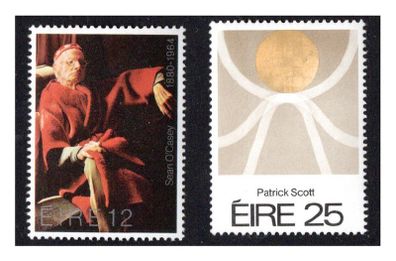 1980 Ireland Anniversaries: Birth Centenary of Sean O'Casey. Irish Art (Gold Painting No 57) Patrick Scott Commemorative Stamp Mint Never Hinged (MNH)