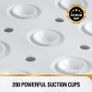 Non Slip Bath Mat for Tub, 100 x 40cm Extra Long Shower Mat Anti Mould, Machine Washable Bathroom Bathtub Mat with Suction Cups and Drain Holes, Soft on Feet, White Image 2