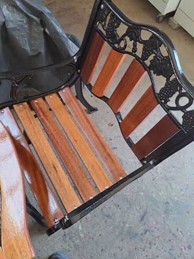 Cast iron table and chairs