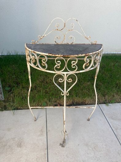 Vintage Console / Hall Table - Wrought Iron.