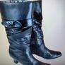Caprice Boots Black Leather Zip Size UK5 EU21.5 High Heel 6cm Image 3