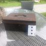 Antique Irish metal money box, prop, theatre TV, D18 Image 2